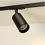 PURPL Spot LED sur rail | Monophasé | Luminaire GU10 | Ø54x100 mm | Noir