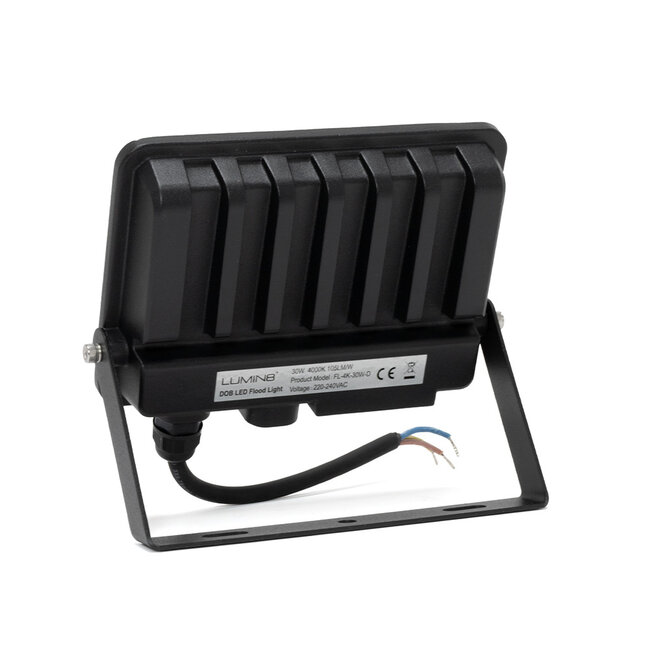 Lumin8 Projecteur LED DOB | 30W | Blanc Neutre 4000K | 3150 lm | IP65 | IK06 | Noir