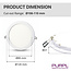PURPL Spot LED Downlight encastrable | 6W | ø120 mm | 3000K Blanc chaud | IP20 | Rond | Blanc