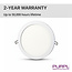 PURPL Spot LED Downlight encastrable | 6W | ø120 mm | 3000K Blanc chaud | IP20 | Rond | Blanc