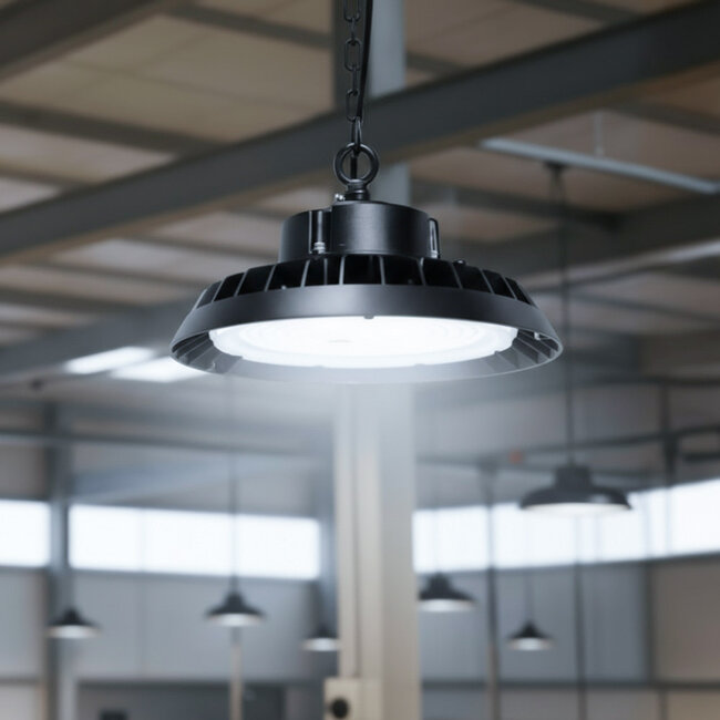 PURPL Cloche LED - 150W - 28 500 lm - 210 lm/W - 6000K Blanc Froid - 110° - IP65 - IK08 - Dimmable - G8 - Sans scintillement