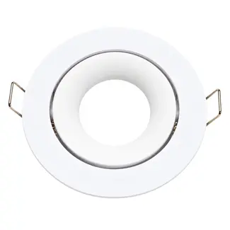 PURPL Support spot GU10 encastrable blanc orientable – Ø95 mm, perçage Ø80 mm