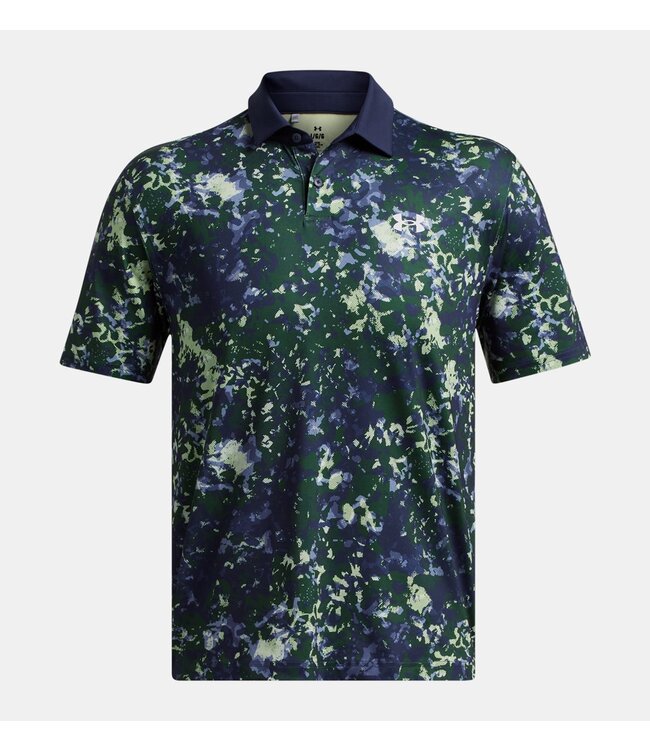 Under Armour Tee To Green Printed  Polo