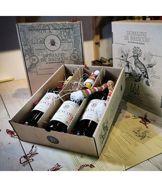 Brescou domaine de Cadeaudoos met drie biologische Brescou-wijnen