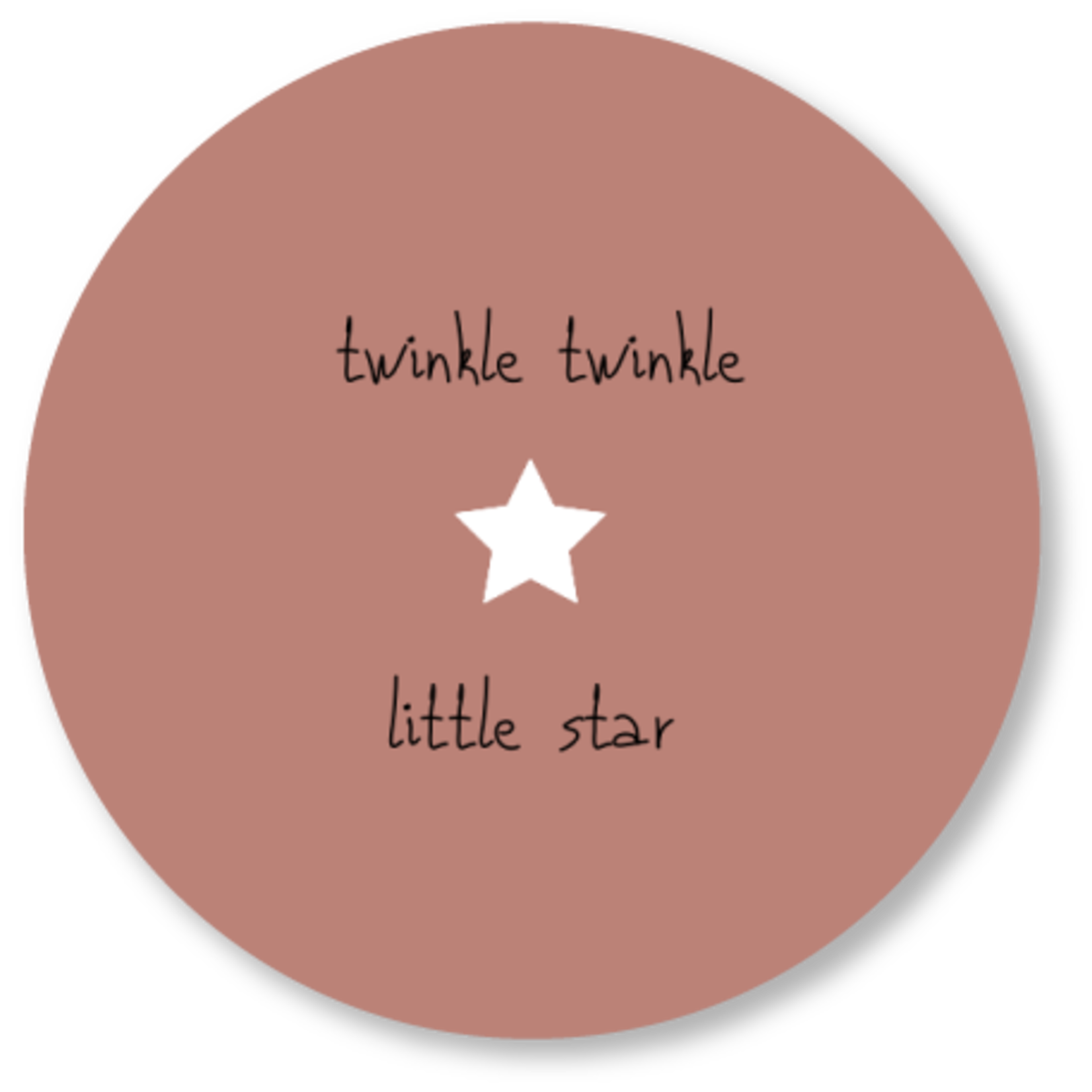 Muurcirkel Twinkle Twinkle oud roze 25cm