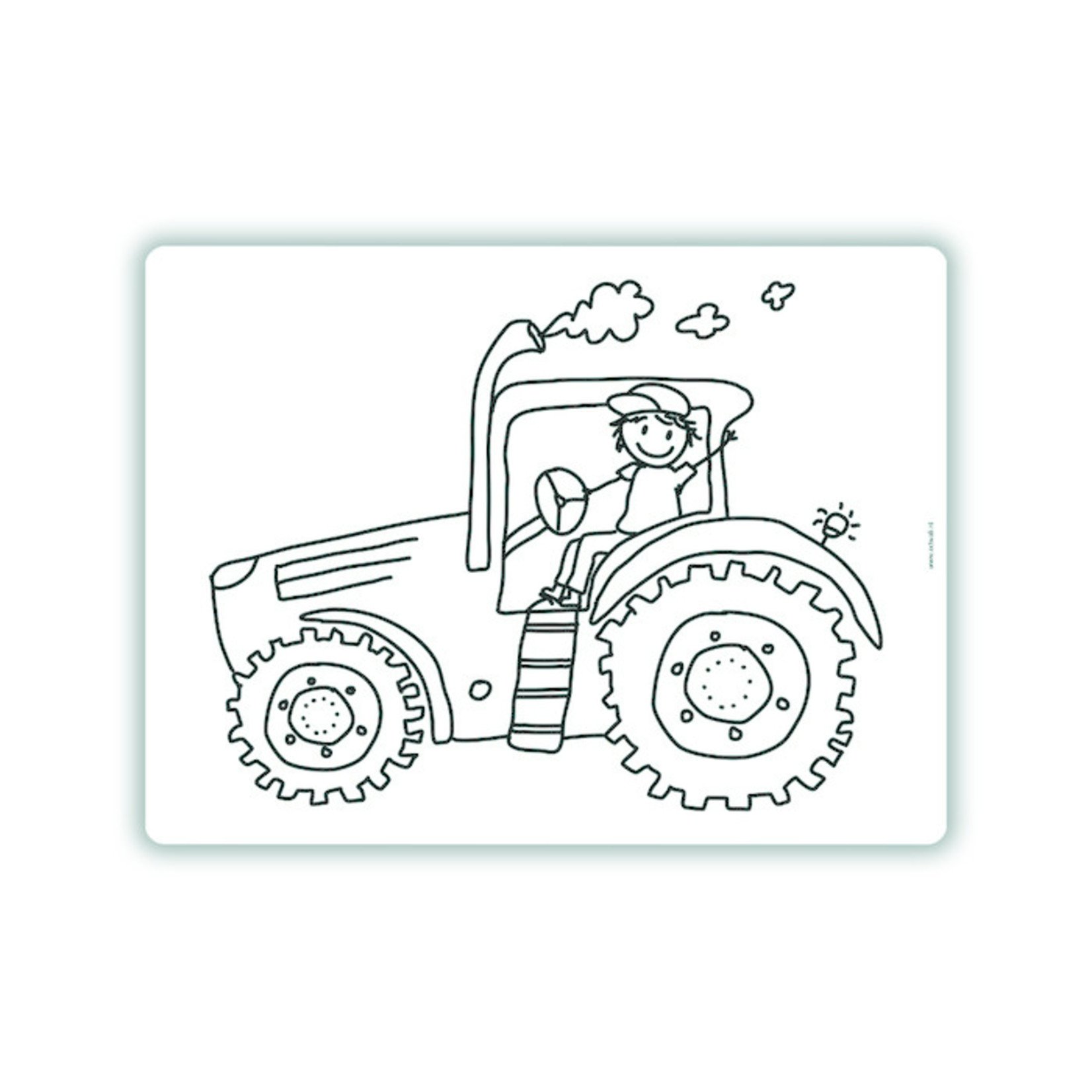 Herkleurbare placemat Tractor Billy