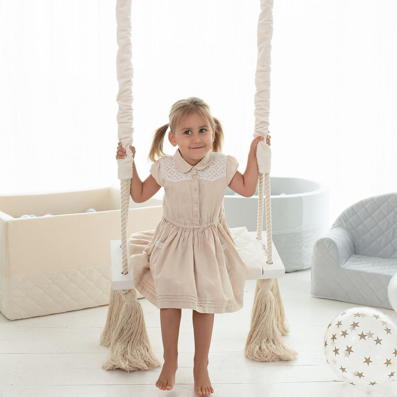 Babysteps Schommel Wood swing Beige