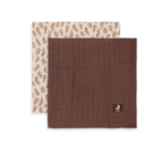 Jollein Jollein Hydrofiel Multidoek Meadow 115x115cm - Chestnut - 2 Stuks