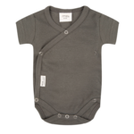 Little Indians Romper Korte Mouw Rib - Dusty Olive