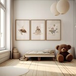 Set van 3 posters - Kastelen en Zeedieren set #3 | Memories of dreams - Kinderkamer poster - Babykamer poster - Wanddecoratie