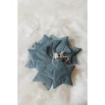 Fluwelen slinger "Grey Mint Dust" met sterren