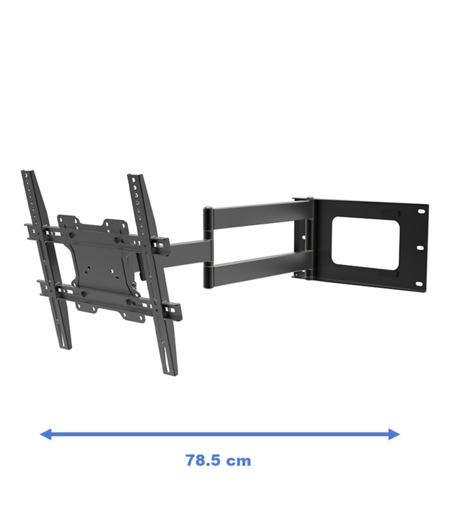 DQ Wall-Support Hercules 78,5 cm Flex - Soporte TV de pared Negro