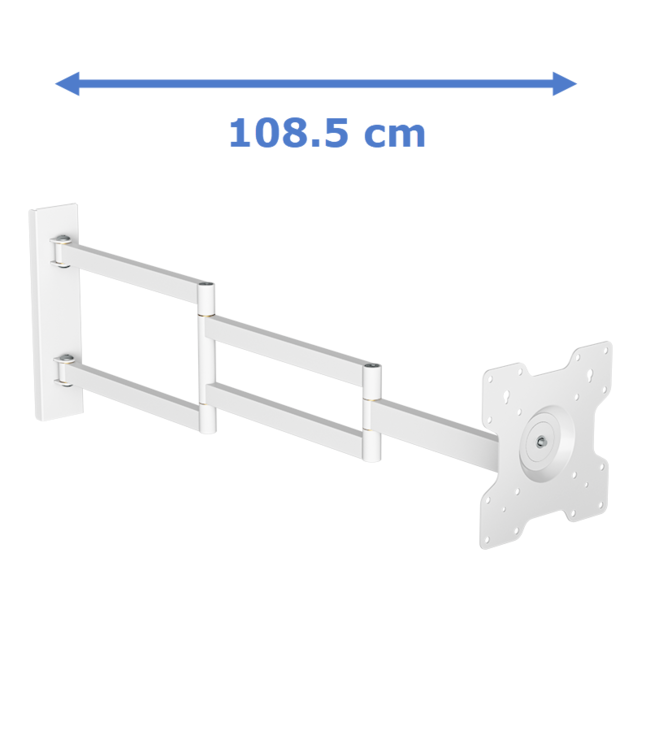 DQ Wall-Support Rotate XL 108,5 cm Giratorio - Soporte TV de pared Blanco