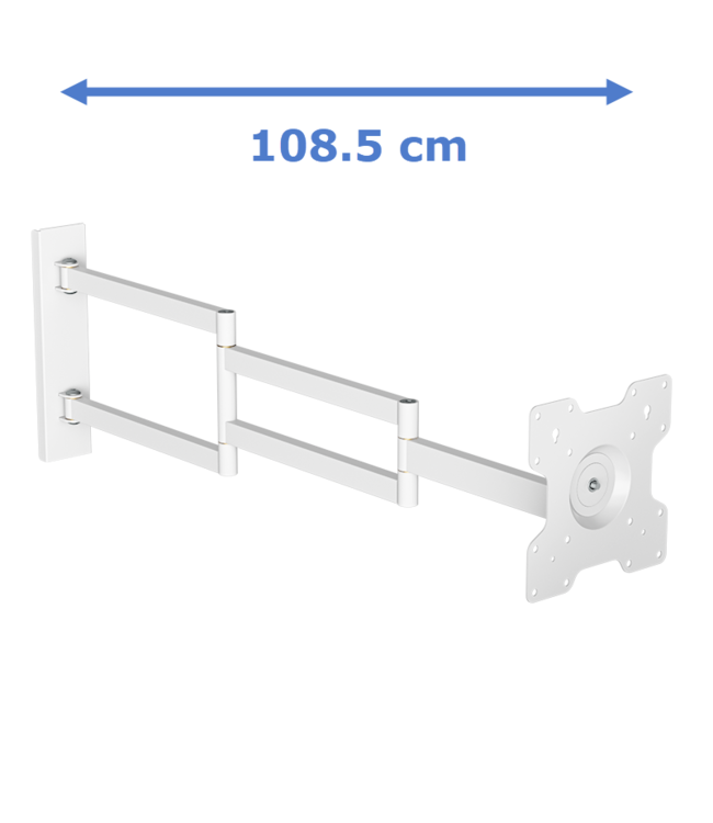 Soporte TV de pared - Soporte DQ Rotate XL Blanco 108,5 cm 