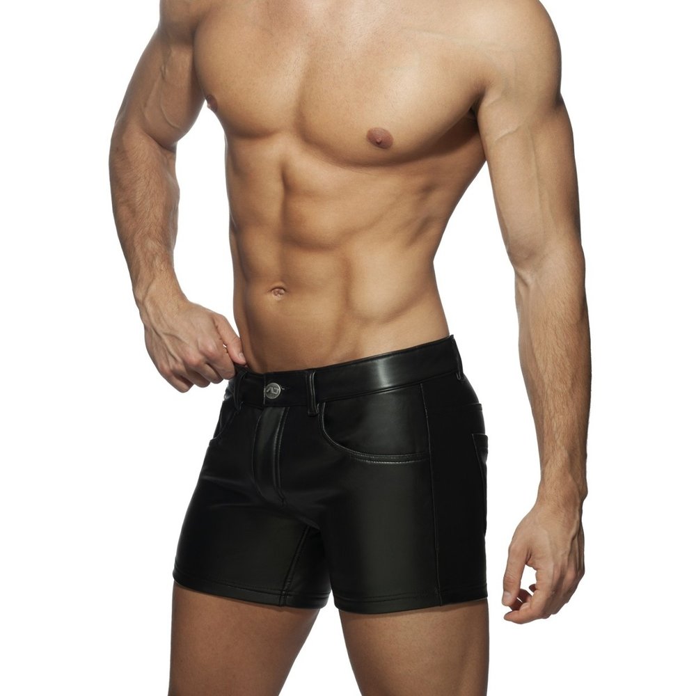Amerikaans voetbal wacht Theoretisch Addicted AD867 short pants pu leather - Partykleding