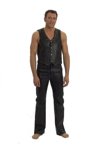 OSX OSX Leren Broek Jeans Model Zwart OSX OSX Leren Broek Jeans Model Zwart