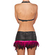 Bizonder Asymetrische Rok met Veren Zwart/Fuchsia Bizonder Asymetrische Rok met Veren Zwart/Fuchsia