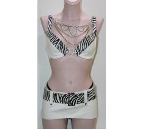 Bizonder Mini Rok met riem wit Bizonder Mini Rok met riem wit
