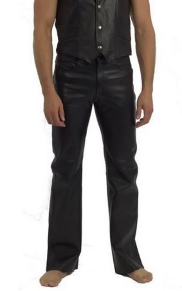 OSX OSX Leren Broek Jeans Model Zwart OSX OSX Leren Broek Jeans Model Zwart