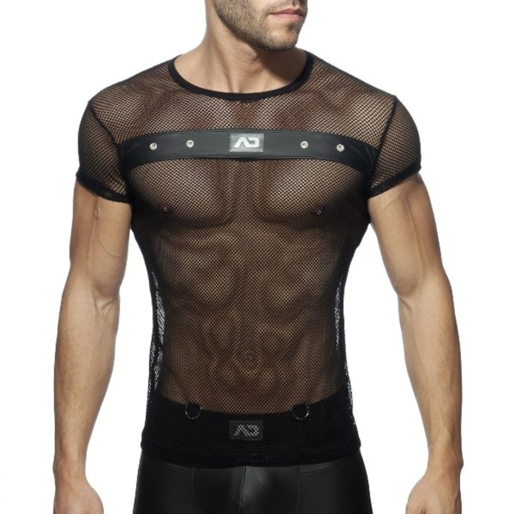 Addicted Mesh Mixed Shirt ADF123 zwart Addicted Mesh Mixed Shirt ADF123 zwart