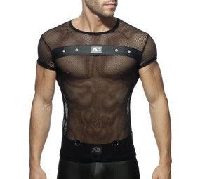 Addicted Mesh Mixed Shirt ADF123 zwart Addicted Mesh Mixed Shirt ADF123 zwart