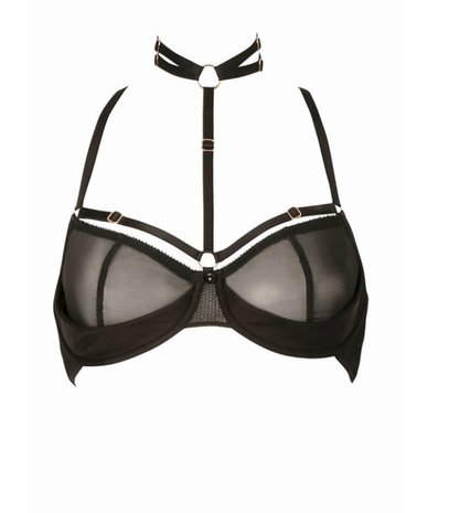 Harnessed Padded Half Cup Bra