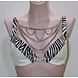 Bizonder BH Leer + Kettingen Zebra Bizonder BH Leer + Kettingen Zebra