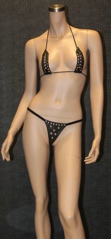 Bizonder Driehoek String Dubbel Leer