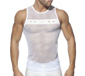 Addicted Mesh Tanktop ADF76 Wit Addicted Mesh Tanktop ADF76 Wit