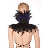 Bizonder Schouderstuk Veren zwart Bizonder Schouderstuk Veren zwart