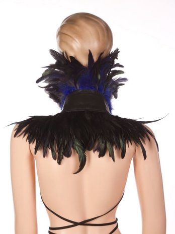 Bizonder Schouderstuk Veren zwart