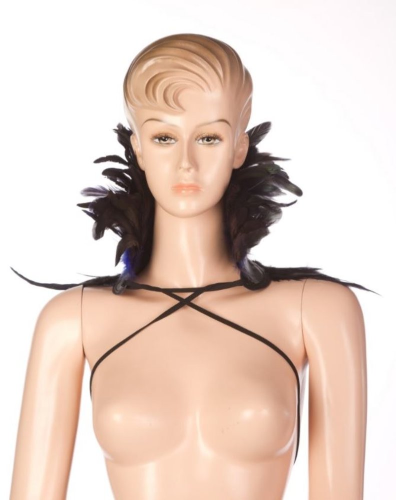 Bizonder Schouderstuk Veren zwart