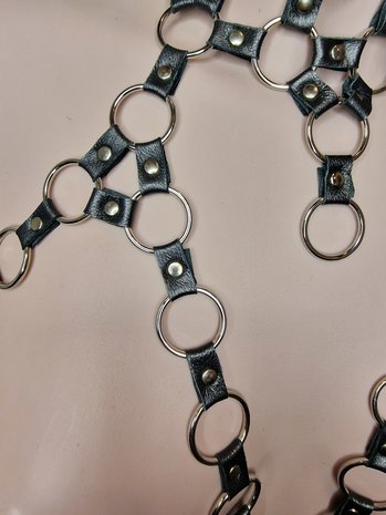 Bizonder Hals Borst Sieraad met punten Grijs