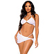 Leg Avenue Mesh BH string en Sarong Wit