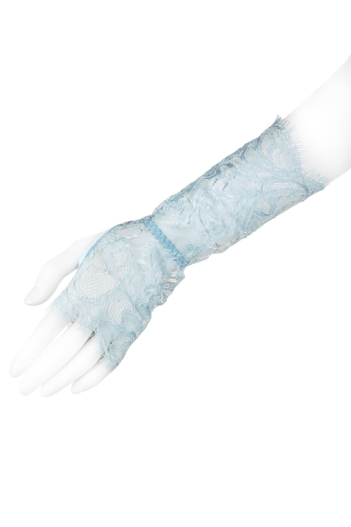 Kinderrijmpjes Thriller Fluisteren Kanten Handschoenen Prelude Blauw - Partykleding