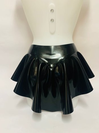 Luxxury Latex Latex Mini Fladder Rok zwart