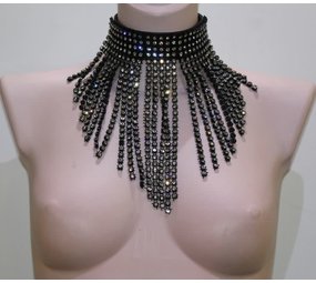 Bizonder Hals ketting Strass Zwart Bizonder Hals ketting Strass Zwart