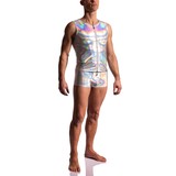 Manstore Zipped Vest M2230 Zilver Manstore Zipped Vest M2230 Zilver