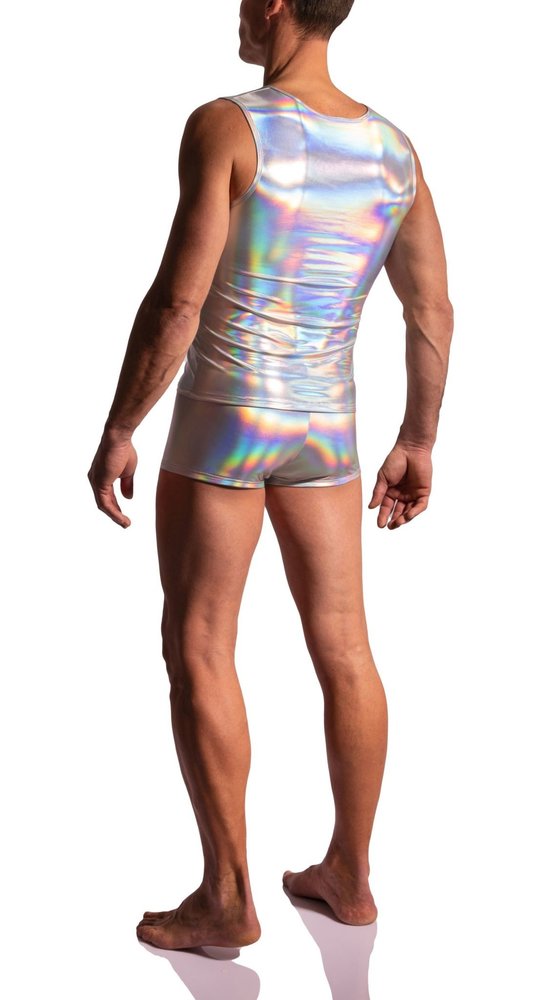 Manstore Zipped Vest M2230 Zilver Manstore Zipped Vest M2230 Zilver