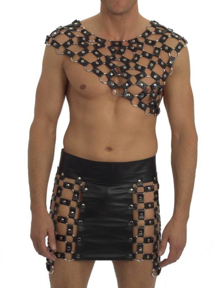 Bizonder Schouderstuk Leer en Ringen Sch05