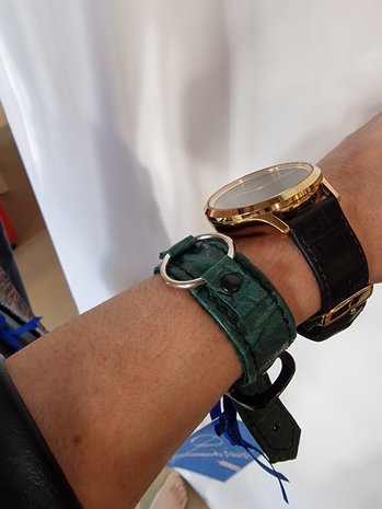 Bizonder Leer Polsbandje Groen