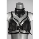 VoyeurX Harnas Fringe Zwart