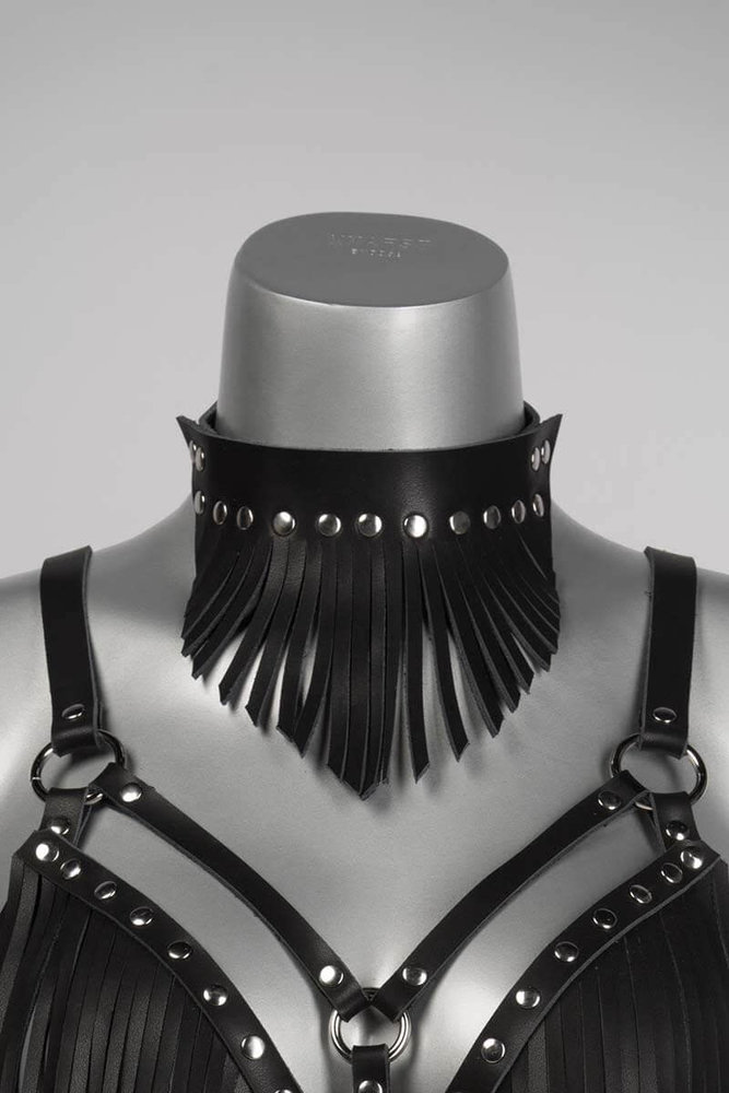 VoyeurX Halsband Fringe Zwart