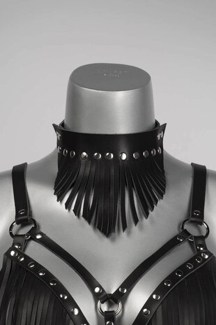 VoyeurX Halsband Fringe Zwart