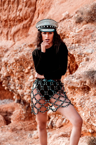 VoyeurX Leren Rok Submissive Lang