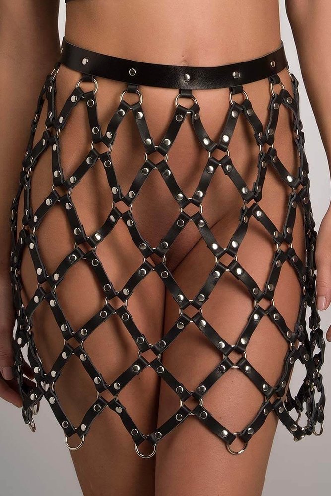 VoyeurX Leren Rok Submissive Lang