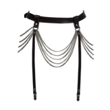 VoyeurX Leren jarretel met kettingen Fascinate