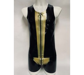Lovely Latex by Brigitte More Latex Tanktop Zwart Goud Glitter Lovely Latex by Brigitte More Latex Tanktop Zwart Goud Glitter