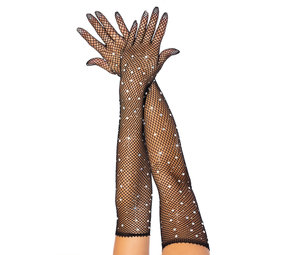 Leg Avenue Net Handschoenen met Strass Leg Avenue Net Handschoenen met Strass