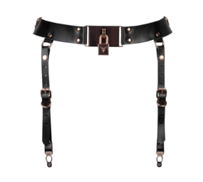 VoyeurX Leren Jarretel Lock Rose Goud